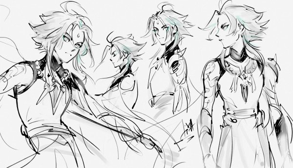 Сяо Геншин набросок