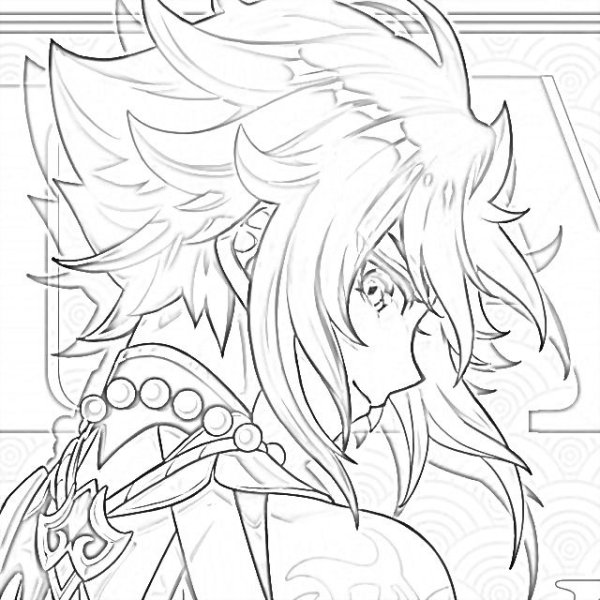 Геншин Импакт разукраки