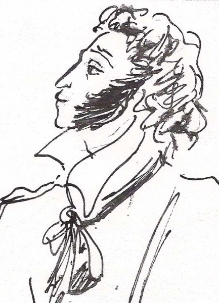 Пушкин гравюра Гейтмана