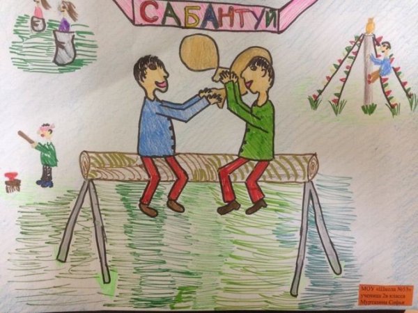 Сабантуй рисунки детей