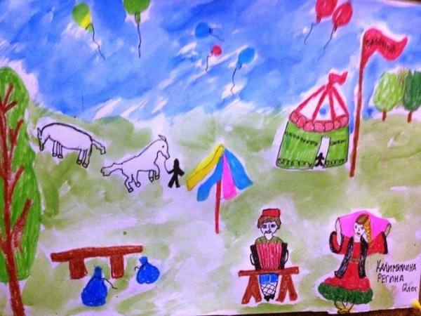 Лёгкие рисунки Сабантуй