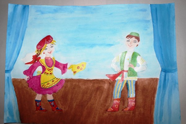 Раскраска на тему Сабантуй