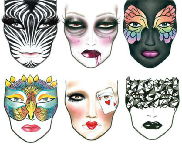 Грим на лице рисунок