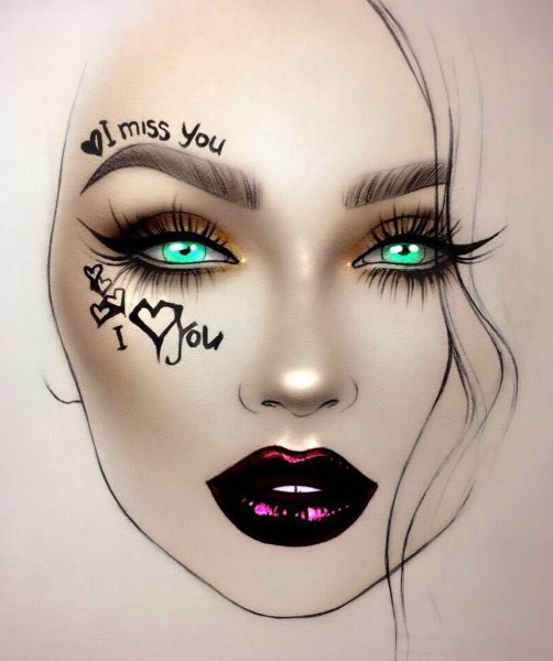 Макет лица для аквагрима