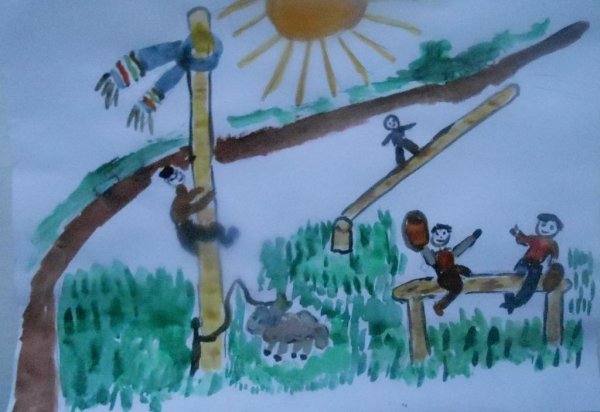 Сабантуй рисунки детей