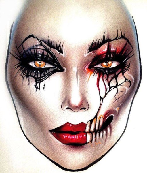 Фантазийный макияж на бумаге