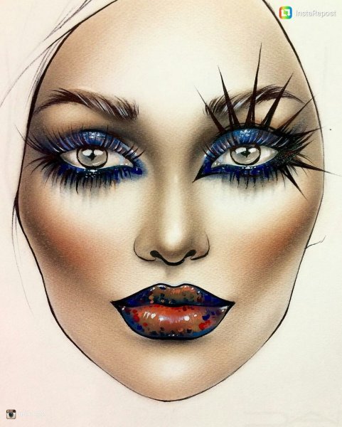 Макияж фломастерами