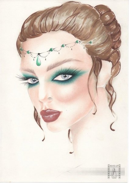 Аквагрим на лице карандашом