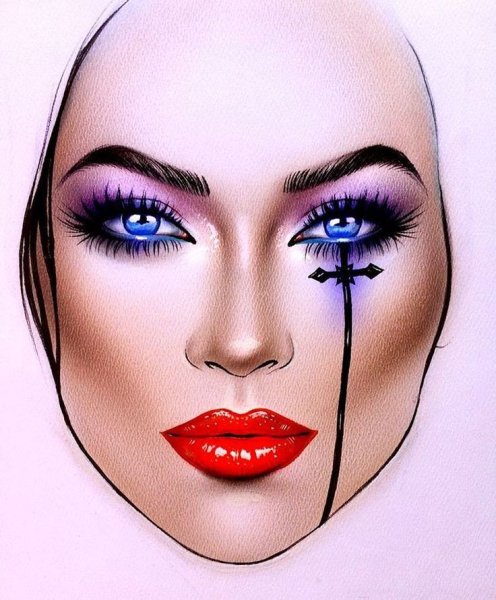 Грим в театре рисование