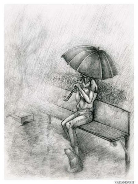 Дождь карандашом