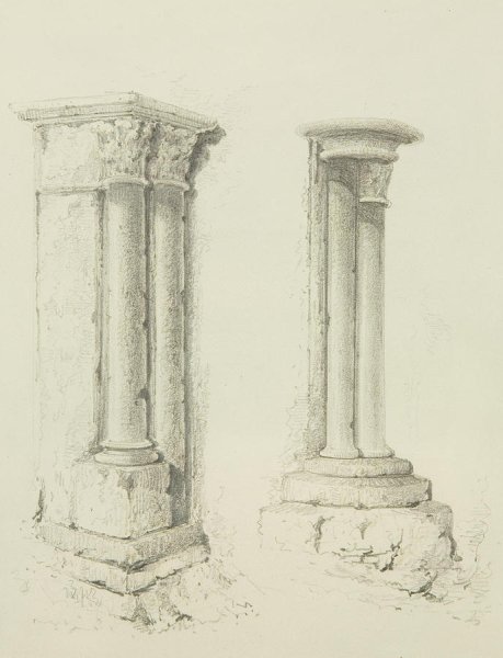 Развалины архитектура Рим Греция рис карандаш