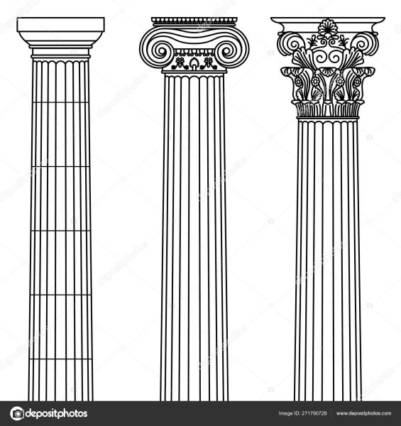 Дорический ордер вектор