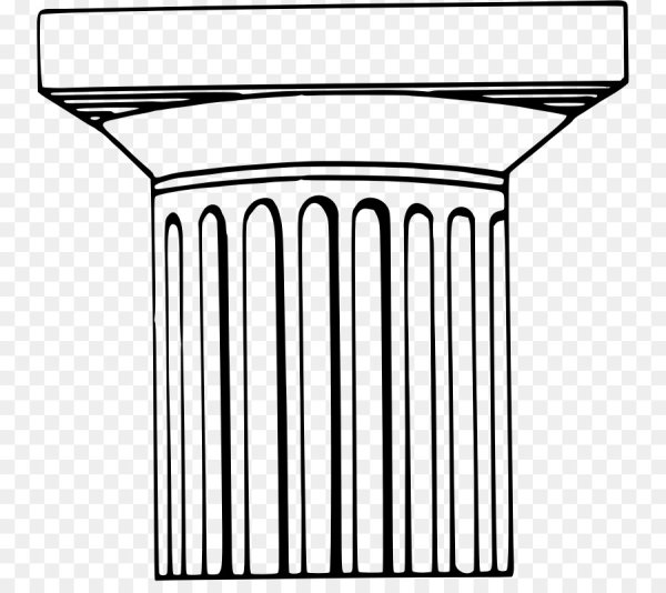 Нарисовать 3 колонны ордера древней Греции Коринфский ордер