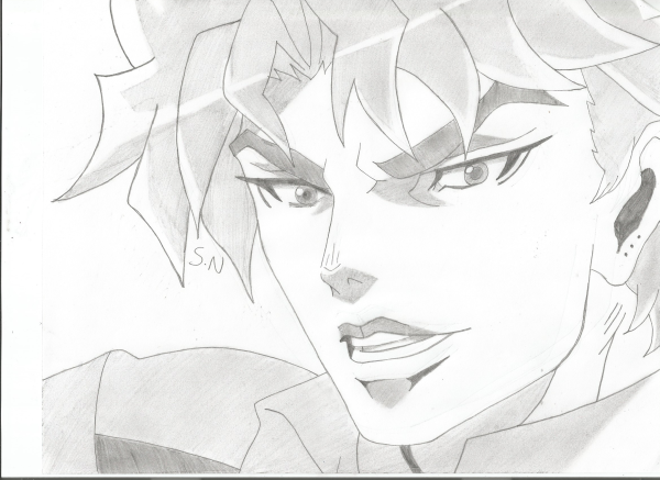 Дио Брандо карандашом