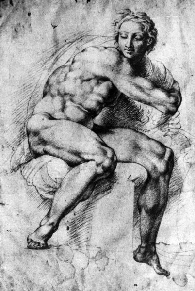 Микеланджело рисунок детский