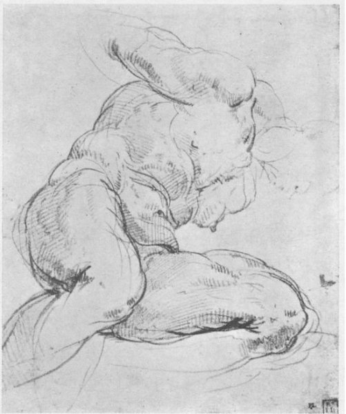 Наброски фигуры Микеланджело