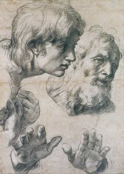 Голова молодого апостола Рафаэль Санти