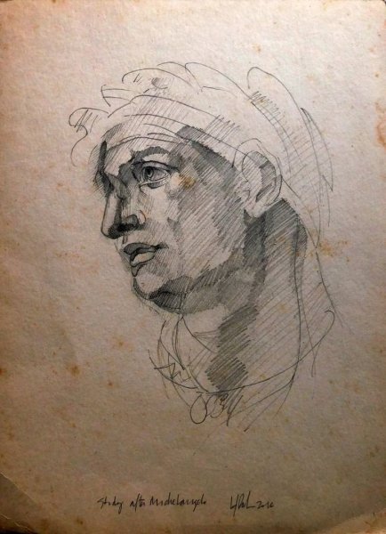 Наброски портретов Микеланджело