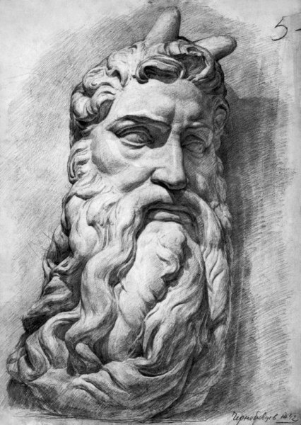 Микеланджело портрет гравюра