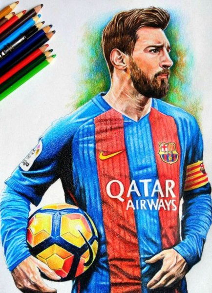 Лионель Месси рисунок