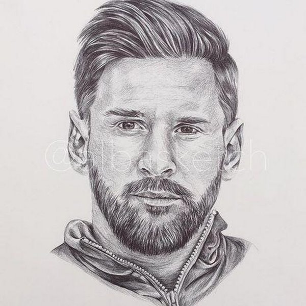 Футболист Месси портрет