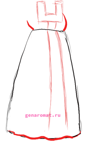 Русский народный костюм женский ДУШЕГРЕЯ раскраска