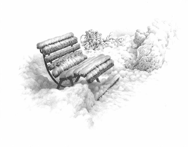 Снег простым карандашом