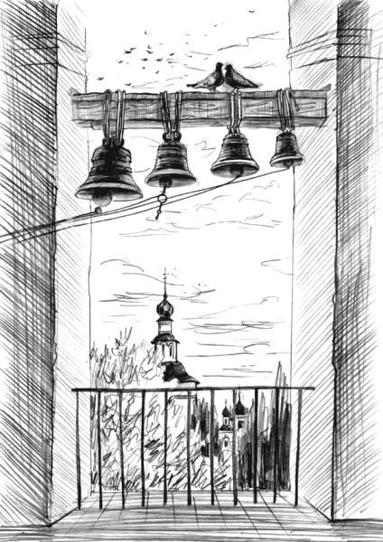 Колокольня Графика