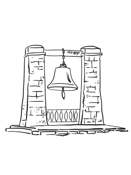 Колокольчик карандашом