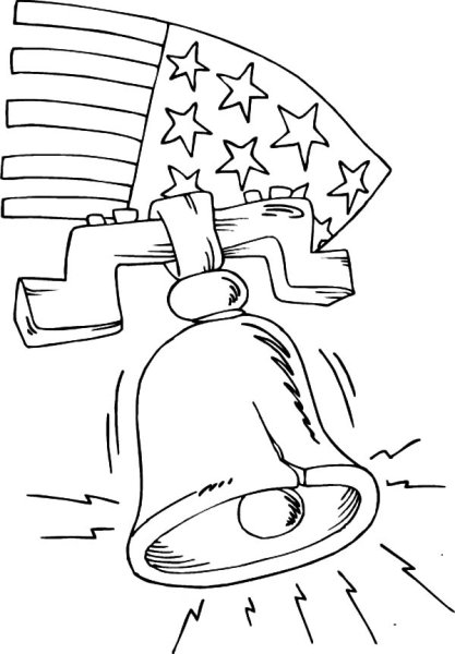 Колокольчик раскраска для детей