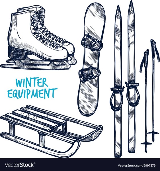 Рисовалка лыжи