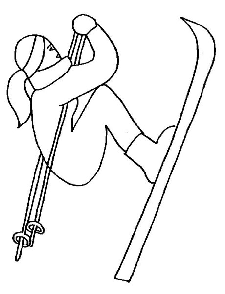 Человек на лыжах рисунок