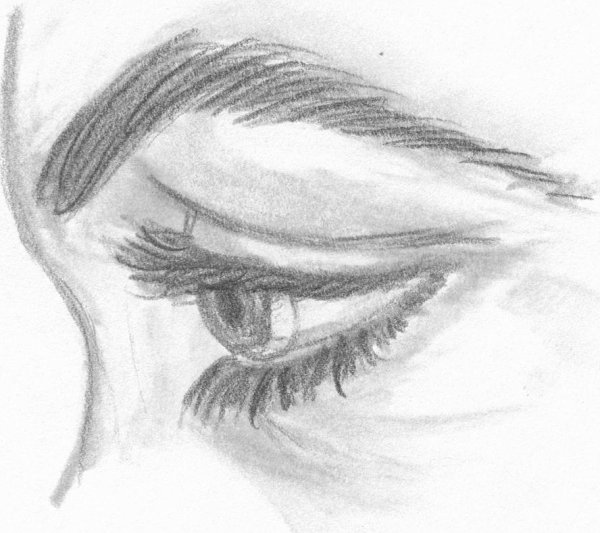 Плачущие глаза карандашом