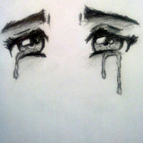 Рисунки карандашом грустные глаза