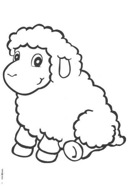 Овца трафарет