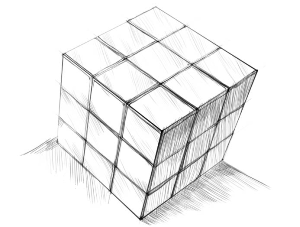 Квадрат карандашом