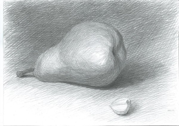 Натюрморт штриховка карандашом