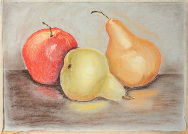 Рисование с натуры овощей и фруктов