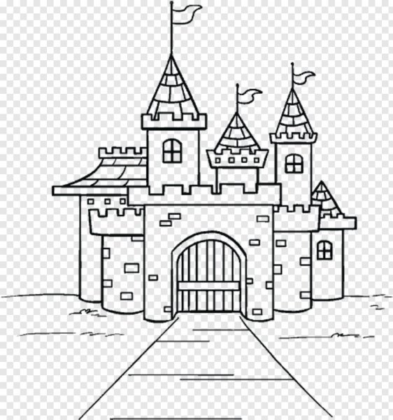 Замок карандашом для детей