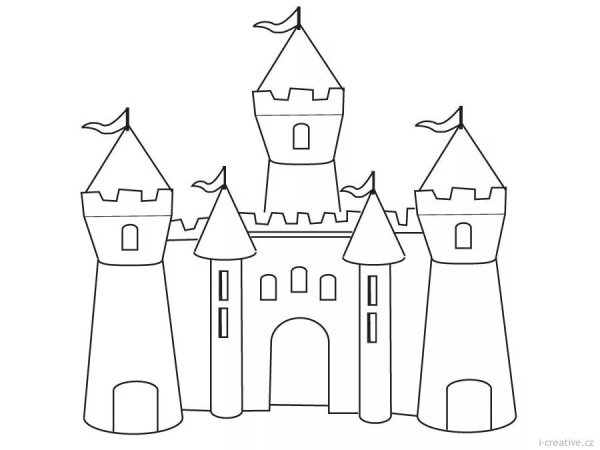 Раскраска замок