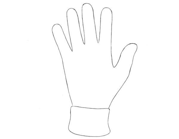 Перчатки карандашом