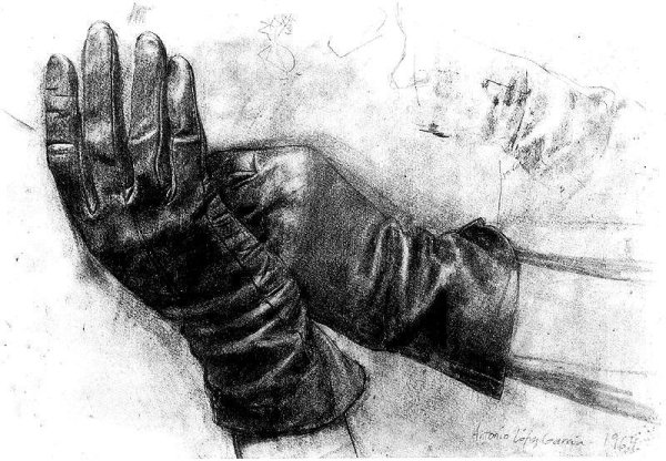 Перчатки карандашом