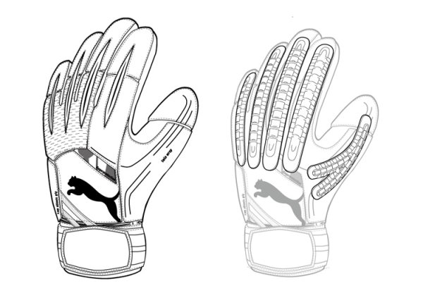 Перчатки карандашом