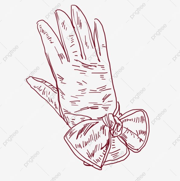 Женские перчатки эскиз