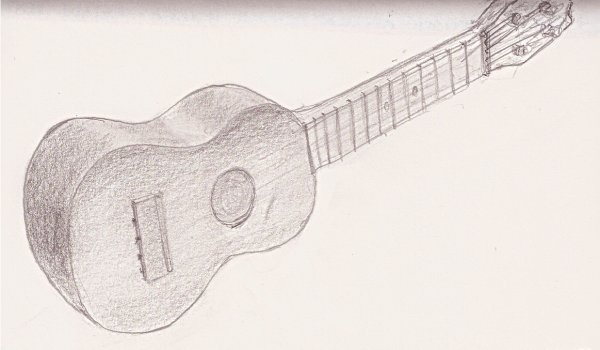 Рисунок укулеле для срисовки