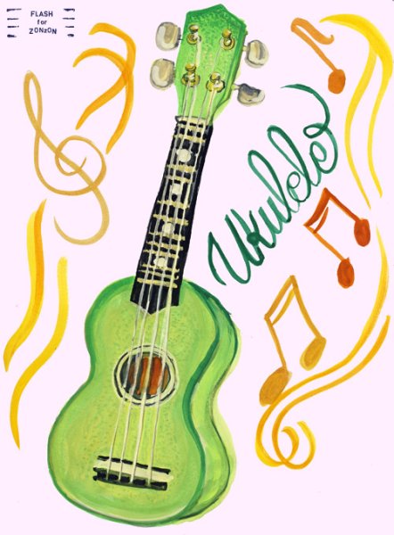 Укулеле карандашом