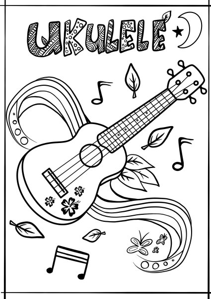 Распечатки укулеле