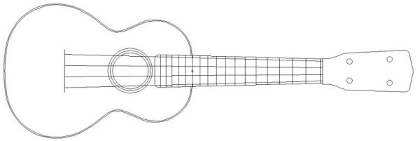 Укулеле сопрано чертеж 1к1
