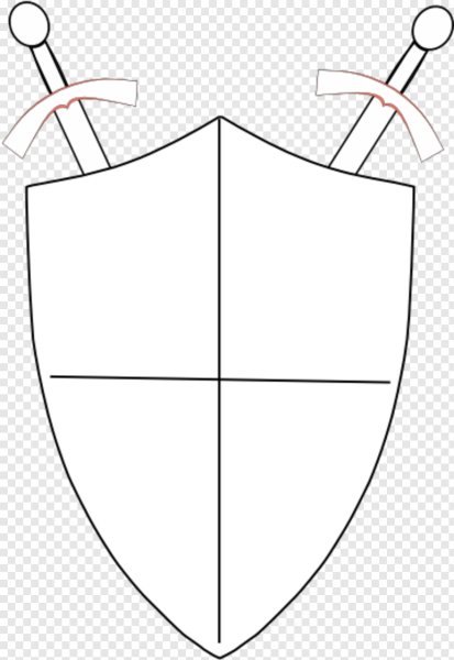 Рисование шлема щита и меча