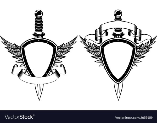 Щит и меч эскиз